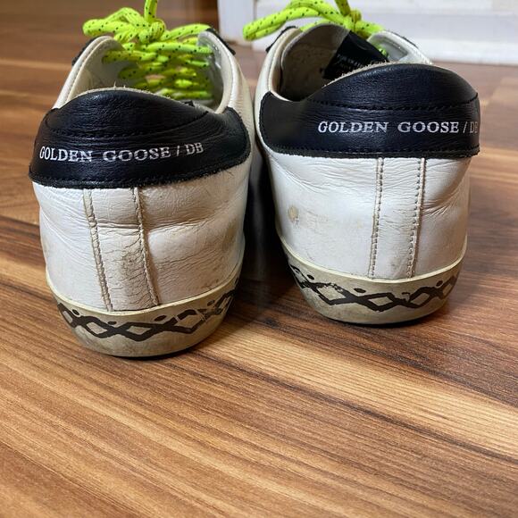GOLDEN GOOSE Superstar Scribble White Leather Skateboard Sneaker Shoes Size US 8 - Picture 8 of 16